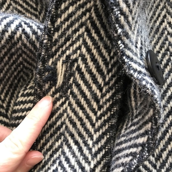 Cameleon Wool Herringbone Sweater Coat XS - Picture 8 of 8